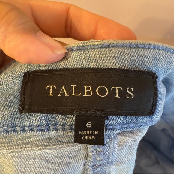 Talbots Embroidered Floral Denim Skirt Medium Washed Women Size 6 - Picture 5 of 6